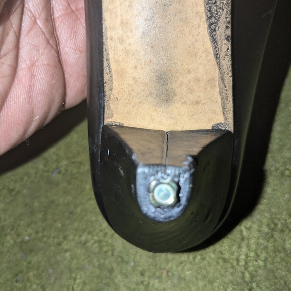 Black Slip On Heels by The Collection - Picture 5 of 7